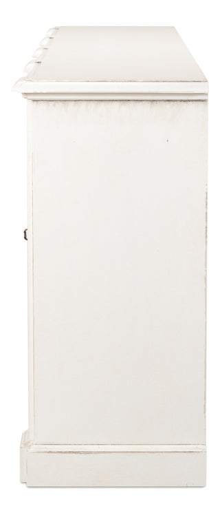 *Crested Wall Cabinet, White/White Finish R110-37