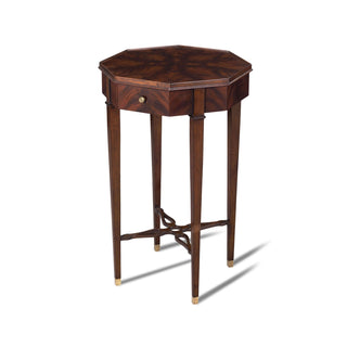 Scarborough House Crotch Mahogany Octagonal Occasional Table-SH07-012015M