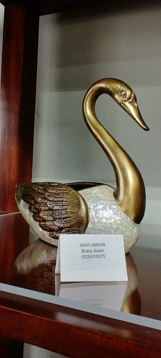 Maitland Smith 89-1811 - Mother of Pearl Swan (SH41-090316)