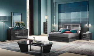 Versalia Bed-GREY KOTÒ HIGH GLOSS