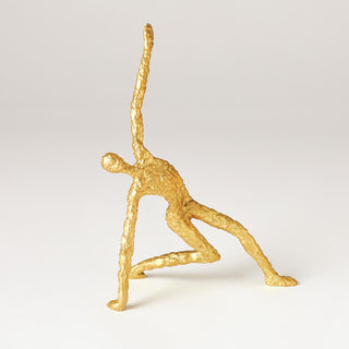 FIGURAL MALE DANCER-SITTING-TEXTURED GOLD