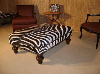 OTTOMAN - XL Genuine Zebra