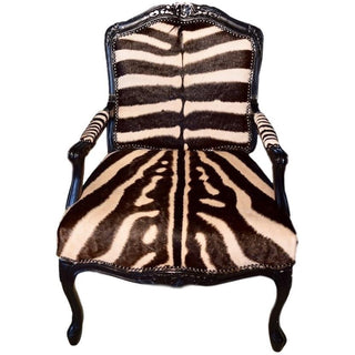 Carved Victorian Chair- Zebra