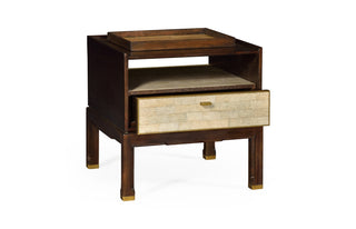 Small Lymed Mink Bedside Table with Tray