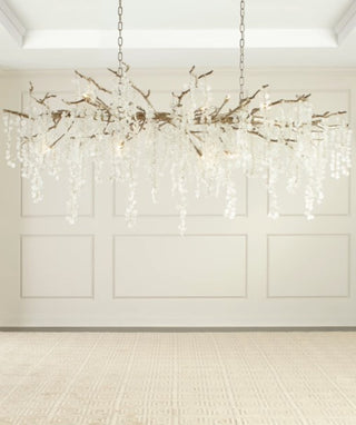 SHIRO-NODA FIFTEEN-LIGHT GLASS CLUSTER HORIZONTAL CHANDELIER