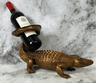 Maitland Smith 8143-12 - TWISTED CROCODILE WINE HOLDER