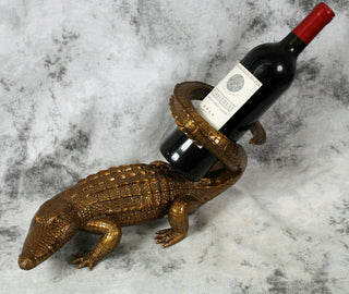 Maitland Smith 8143-12 - TWISTED CROCODILE WINE HOLDER