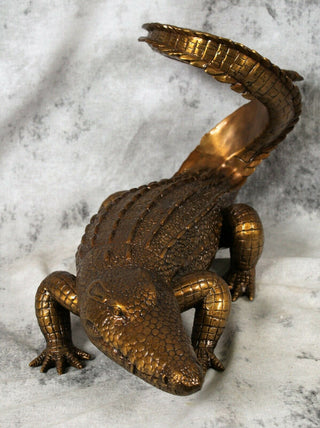 Maitland Smith 8143-12 - TWISTED CROCODILE WINE HOLDER