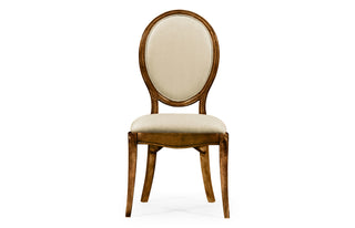 Spoon back upholstered dining chair (Side)