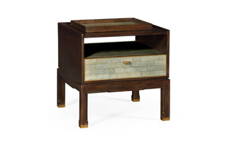 Small Lymed Mink Bedside Table with Tray