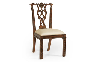 Chippendale Rococo Quatrefoil Side Chair -SC-MAH-F001