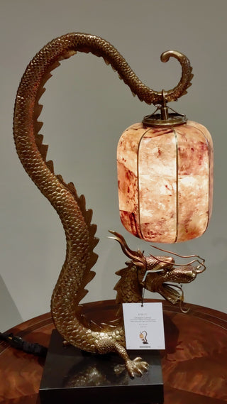 Sherwood Cast Brass Dragon Table Lamp